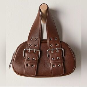 Free People Chocolate Mini Bag with Buckle Detail